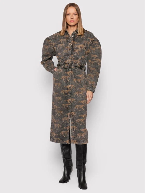 Vestito Di Jeans Dahlia Aop RM749 Grigio Regular Fit 2 Vestito Di Jeans Dahlia Aop RM749 Grigio Regular Fit - immagine 2