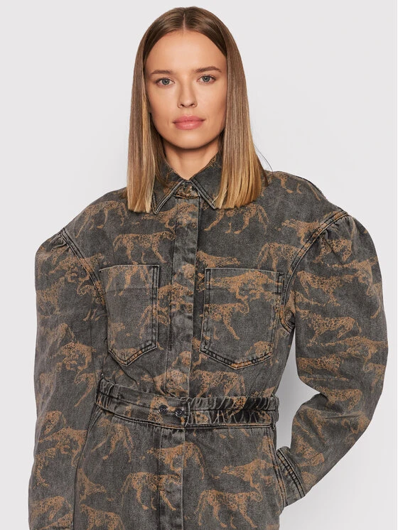 Vestito Di Jeans Dahlia Aop RM749 Grigio Regular Fit 4 Vestito Di Jeans Dahlia Aop RM749 Grigio Regular Fit - immagine 4