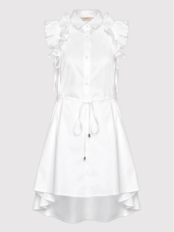 Rinascimento Vestito Chemisier CFC0017910002 Bianco Regular Fit 5 Rinascimento Vestito Chemisier CFC0017910002 Bianco Regular Fit - immagine 5