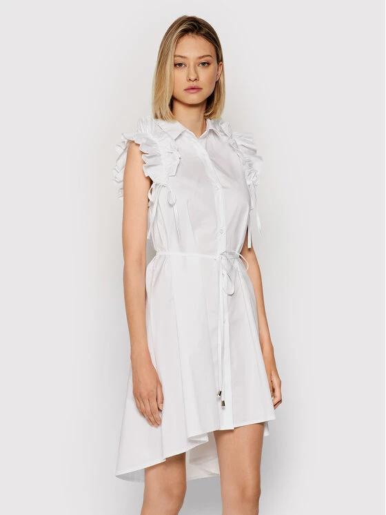 Rinascimento Vestito Chemisier CFC0017910002 Bianco Regular Fit 1 Rinascimento Vestito Chemisier CFC0017910002 Bianco Regular Fit