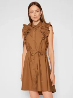 Rinascimento Vestito Chemisier CFC0017910002 Marrone Regular Fit