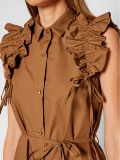 Rinascimento Vestito Chemisier CFC0017910002 Marrone Regular Fit -Offerta economica Guess || Calvin Klein Jeans || Vero Moda rinascimento vestito chemisier cfc0017910002 marrone regular fit 3