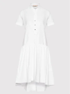 Rinascimento Vestito Chemisier CFC0103381003 Bianco Regular Fit -Offerta economica Guess || Calvin Klein Jeans || Vero Moda rinascimento vestito chemisier cfc0103381003 bianco regular fit 4