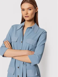 Rinascimento Vestito Chemisier CFC0105870003 Blu Slim Fit -Offerta economica Guess || Calvin Klein Jeans || Vero Moda rinascimento vestito chemisier cfc0105870003 blu slim fit 3