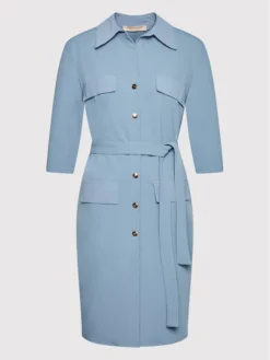 Rinascimento Vestito Chemisier CFC0105870003 Blu Slim Fit -Offerta economica Guess || Calvin Klein Jeans || Vero Moda rinascimento vestito chemisier cfc0105870003 blu slim fit 4