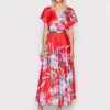 Rinascimento Vestito Estivo CFC0018577002 Rosso Regular Fit