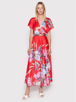 Rinascimento Vestito Estivo CFC0018577002 Rosso Regular Fit