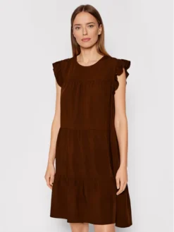 Rinascimento Vestito Estivo CFC0103416003 Marrone Regular Fit