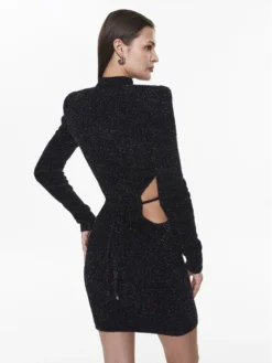 Vestito Di Maglia Glitter Knit RT2498 Blu Scuro Slim Fit -Offerta economica Guess || Calvin Klein Jeans || Vero Moda rotate vestito di maglia glitter knit rt2498 blu scuro slim fit 2