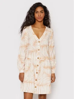 Roxy Vestito Chemisier Wishing Girl ERJWD03628 Bianco Regular Fit