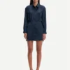 SAMSØE SAMSØE Vestito Chemisier Liza F22300193 Blu Scuro Regular Fit