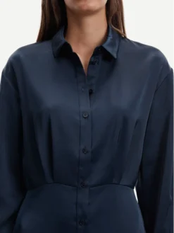 SAMSØE SAMSØE Vestito Chemisier Liza F22300193 Blu Scuro Regular Fit -Offerta economica Guess || Calvin Klein Jeans || Vero Moda samsoe samsoe vestito chemisier liza f22300193 blu scuro regular fit 2
