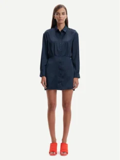 SAMSØE SAMSØE Vestito Chemisier Liza F22300193 Blu Scuro Regular Fit