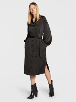 SAMSØE SAMSØE Vestito Chemisier Nika F21400139 Nero Regular Fit