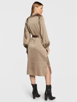 SAMSØE SAMSØE Vestito Chemisier Nika F21400139 Verde Regular Fit -Offerta economica Guess || Calvin Klein Jeans || Vero Moda samsoe samsoe vestito chemisier nika f21400139 verde regular fit 2