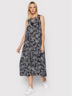 Seafolly Vestito Da Spiaggia Folklore 54604-DR Blu Scuro Relaxed Fit