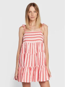 Seafolly Vestito Estivo Cabana 54861-DR Rosso Regular Fit