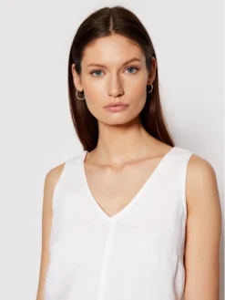 Seafolly Vestito Estivo Essential Linen 54361-DR Bianco Relaxed Fit -Offerta economica Guess || Calvin Klein Jeans || Vero Moda seafolly vestito estivo essential linen 54361 dr bianco relaxed fit 3