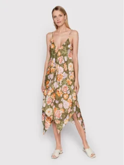 Seafolly Vestito Estivo Paradise Garden Scarf 54730-DR Verde Relaxed Fit