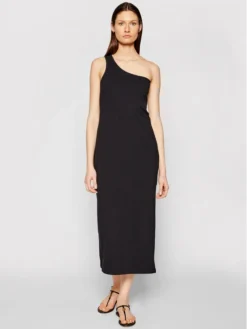 Seafolly Vestito Estivo Schoulder 54229-DR Nero Regular Fit