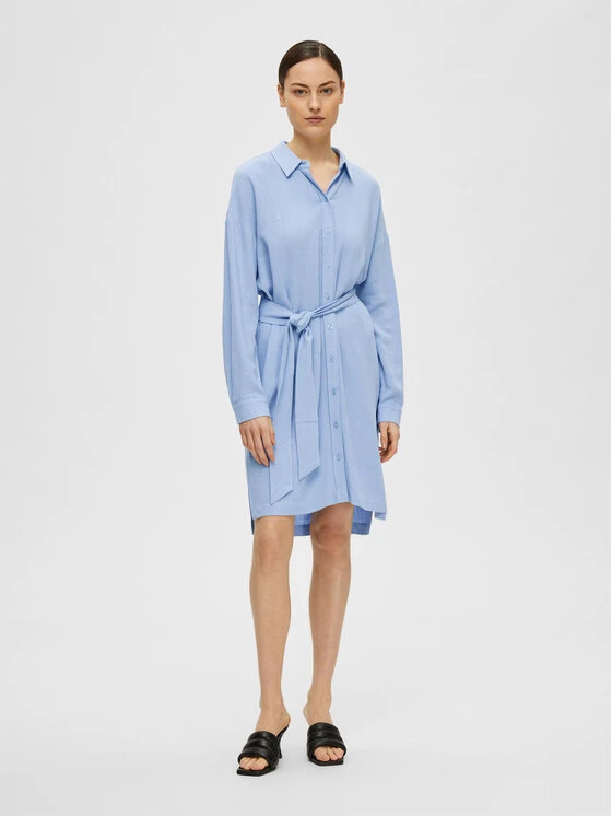 Selected Femme Vestito Chemisier 16089666 Blu Relaxed Fit 2 Selected Femme Vestito Chemisier 16089666 Blu Relaxed Fit - immagine 2
