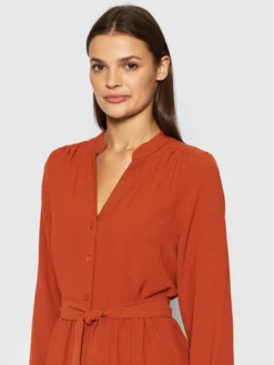 Selected Femme Vestito Chemisier Mivia 16079687 Rosso Regular Fit -Offerta economica Guess || Calvin Klein Jeans || Vero Moda selected femme vestito chemisier mivia 16079687 rosso regular fit 3