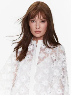 Silvian Heach Vestito Chemisier GPP23484VE Bianco Relaxed Fit -Offerta economica Guess || Calvin Klein Jeans || Vero Moda silvian heach vestito chemisier gpp23484ve bianco relaxed fit 3