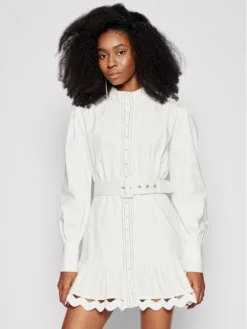 Silvian Heach Vestito Chemisier Kiuba PGP21110VE Bianco Regular Fit