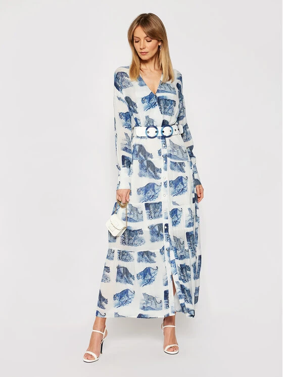 Silvian Heach Vestito Chemisier Peakes PGP21165VE Blu Regular Fit 2 Silvian Heach Vestito Chemisier Peakes PGP21165VE Blu Regular Fit - immagine 2