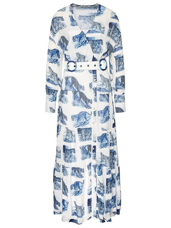 Silvian Heach Vestito Chemisier Peakes PGP21165VE Blu Regular Fit 5 Silvian Heach Vestito Chemisier Peakes PGP21165VE Blu Regular Fit - immagine 5