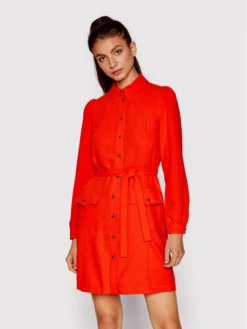 Silvian Heach Vestito Chemisier PGA22277VE Arancione Regular Fit