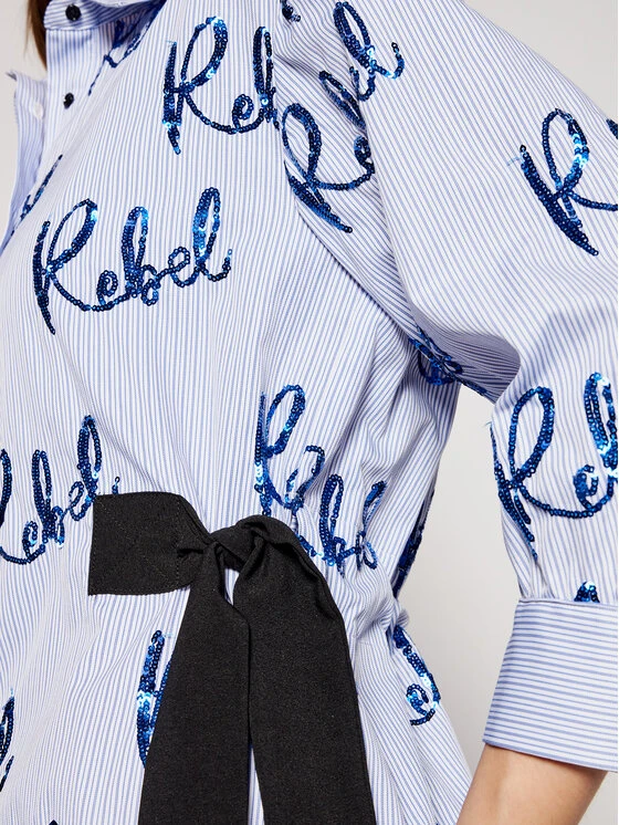 Silvian Heach Vestito Chemisier PGP21315VE Blu Relaxed Fit 4 Silvian Heach Vestito Chemisier PGP21315VE Blu Relaxed Fit - immagine 4