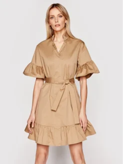 Silvian Heach Vestito Chemisier PGP21334VE Marrone Regular Fit