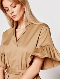 Silvian Heach Vestito Chemisier PGP21334VE Marrone Regular Fit -Offerta economica Guess || Calvin Klein Jeans || Vero Moda silvian heach vestito chemisier pgp21334ve marrone regular fit 3