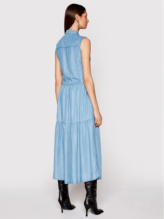 Silvian Heach Vestito Chemisier Timurray PGP21771VE Blu Regular Fit 3 Silvian Heach Vestito Chemisier Timurray PGP21771VE Blu Regular Fit - immagine 3