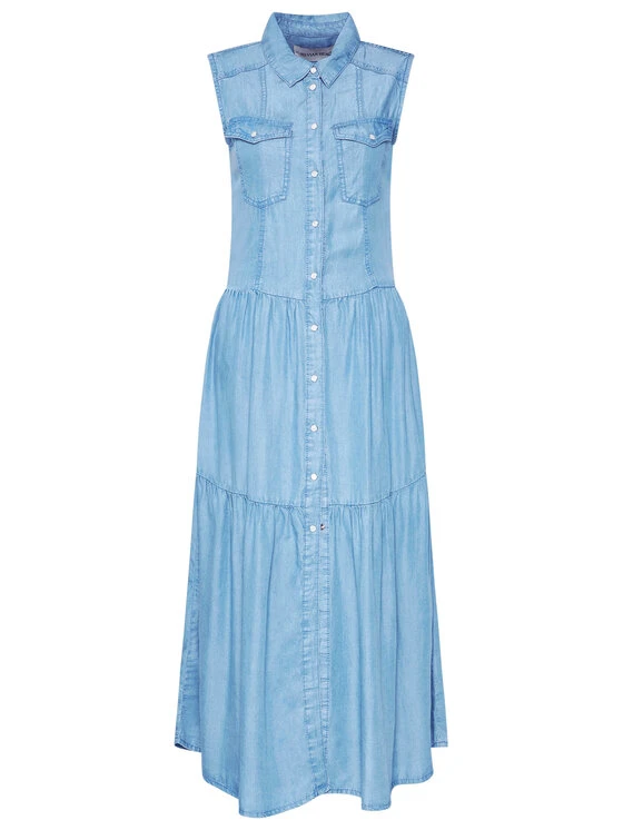 Silvian Heach Vestito Chemisier Timurray PGP21771VE Blu Regular Fit 5 Silvian Heach Vestito Chemisier Timurray PGP21771VE Blu Regular Fit - immagine 5