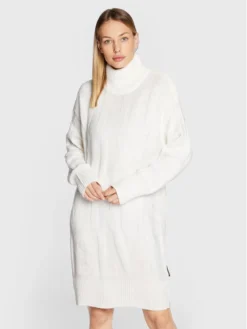 Silvian Heach Vestito Di Maglia PGA22087VE Bianco Relaxed Fit