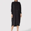 Simple Vestito Chemisier SUD016 Nero Relaxed Fit
