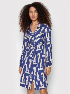 Sisley Vestito Chemisier 4OIJLV00B Blu Regular Fit