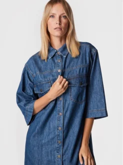 Sisley Vestito Di Jeans 4FU6LV023 Blu Regular Fit -Offerta economica Guess || Calvin Klein Jeans || Vero Moda sisley vestito di jeans 4fu6lv023 blu regular fit 3