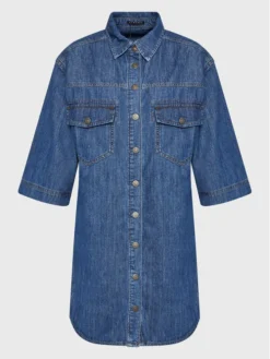 Sisley Vestito Di Jeans 4FU6LV023 Blu Regular Fit -Offerta economica Guess || Calvin Klein Jeans || Vero Moda sisley vestito di jeans 4fu6lv023 blu regular fit 4