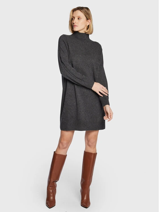 Sisley Vestito Di Maglia 1244L200T Grigio Relaxed Fit 2 Sisley Vestito Di Maglia 1244L200T Grigio Relaxed Fit - immagine 2