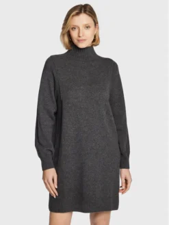 Sisley Vestito Di Maglia 1244L200T Grigio Relaxed Fit