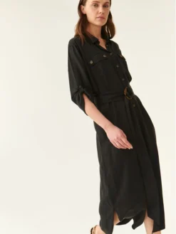 Vestito Chemisier Marion T2303.193 Nero Regular Fit -Offerta economica Guess || Calvin Klein Jeans || Vero Moda tatuum vestito chemisier marion t2303 193 nero regular fit 3