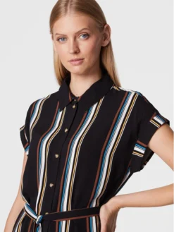 TOM TAILOR Denim Vestito Chemisier 1031755 Nero Regular Fit -Offerta economica Guess || Calvin Klein Jeans || Vero Moda tom tailor denim vestito chemisier 1031755 nero regular fit 3