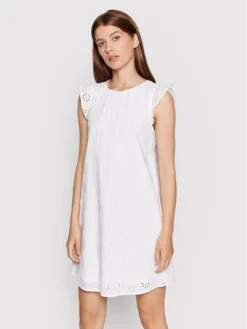 TOM TAILOR Denim Vestito Estivo 1031322 Bianco Relaxed Fit