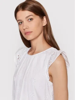 TOM TAILOR Denim Vestito Estivo 1031322 Bianco Relaxed Fit -Offerta economica Guess || Calvin Klein Jeans || Vero Moda tom tailor denim vestito estivo 1031322 bianco relaxed fit 3