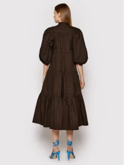 Tory Burch Vestito Chemisier Artist Button Front 83663 Marrone Loose Fit -Offerta economica Guess || Calvin Klein Jeans || Vero Moda tory burch vestito chemisier artist button front 83663 marrone loose fit 2