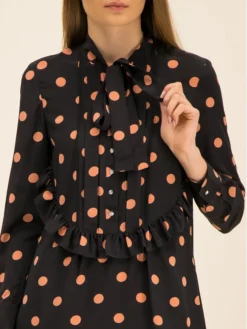 Tory Burch Vestito Chemisier Printed Ruffle Bow Dress 61697 Nero Regular Fit -Offerta economica Guess || Calvin Klein Jeans || Vero Moda tory burch vestito chemisier printed ruffle bow dress 61697 nero regular fit 3