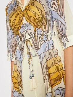 Tory Burch Vestito Da Giorno Printed 83310 Beige Relaxed Fit -Offerta economica Guess || Calvin Klein Jeans || Vero Moda tory burch vestito estivo printed 83310 beige relaxed fit 3